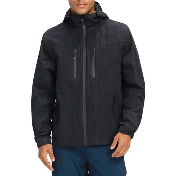 Men's Waterproof Shell Jacket Windbreaker Hooded Rain Coat for Outdoor
